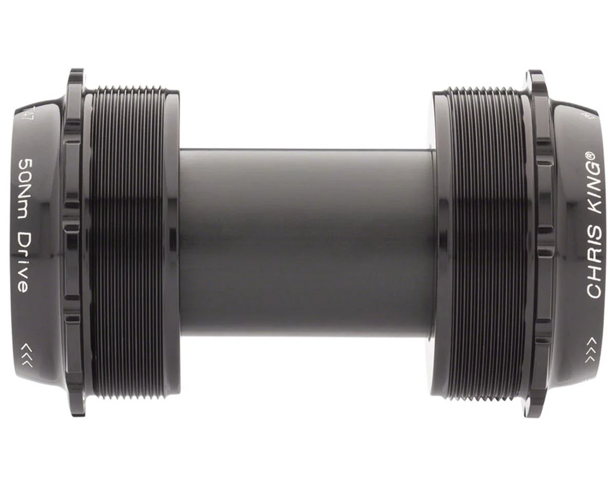 Chris King ThreadFit T47 24x Bottom Bracket w/Fit Kit 6 (Black) (T47 External) (For SRAM/Truvativ GXP)
